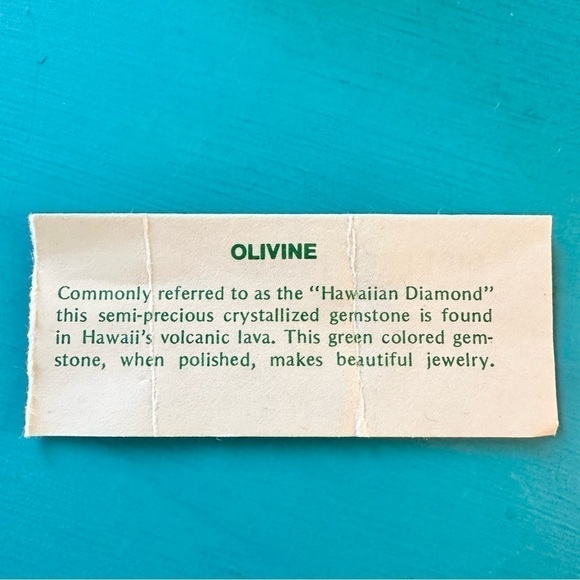 Gold and Green Handmade Olivine Hawaiian Diamond Dangle Earrings - Picture 5 of 5